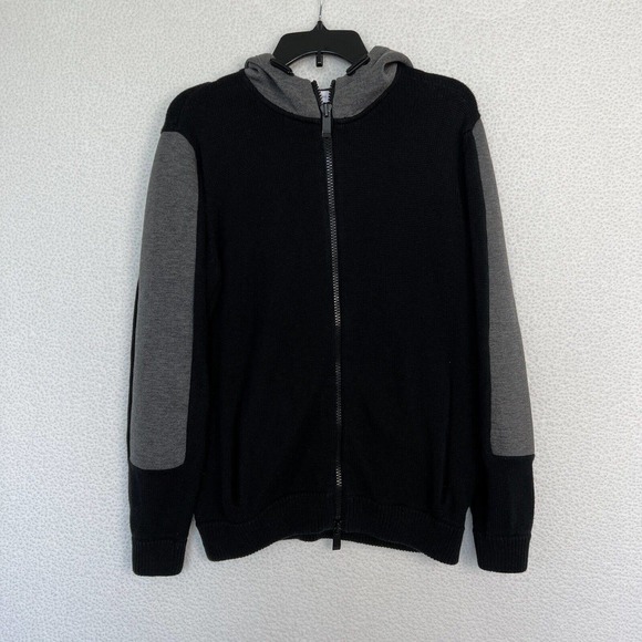 Calvin Klein Other - Calvin Klein Mens Sweater Medium M Hoodie Sweater Full Zip Black Gray